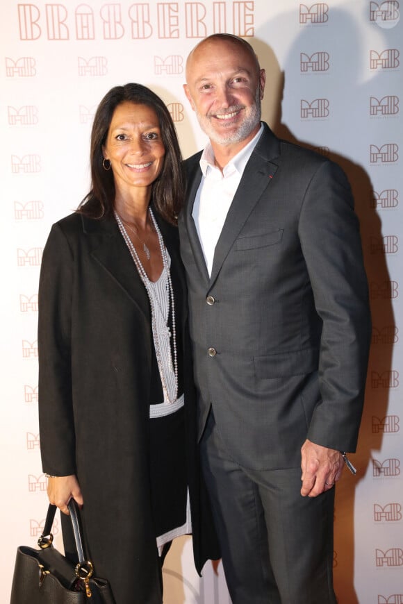 Frank Lebœuf et sa femme ChrisLaure - Inauguration de la Brasserie « Madame Brasserie » au 1er étage de La Tour Eiffel à Paris. Le 22 Septembre 2022. © Bertrand Rindoff Petroff-Giancarlo Gorassini / Bestimage