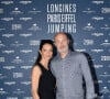 Exclusif - Frank Leboeuf et sa femme Chrislaure Nollet - Photocall du Longines Paris Eiffel Jumping au Champ de Mars à Paris, le 6 juillet 2018. © Veeren/Borde/Bestimage