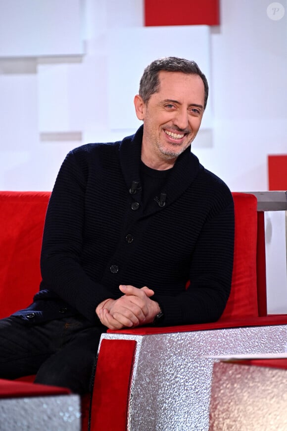 Exclusif - Gad Elmaleh - Enregistrement de l'émission "Vivement Dimanche prochain" présentée par M.Drucker et diffusée le 30 janvier 2022 sur France 2. Le 21 janvier 2022 © Guillaume Gaffiot / Bestimage 