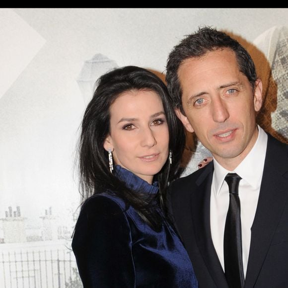 Marie Drucker et Gad Elmaleh - avant premiere du film "La Rafle" au cinema Gaumont Champs Elysees