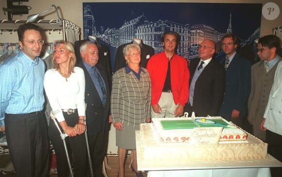 Henri Leconte et ses parents, défilé de mode Christian Dior, 1998 Paris.