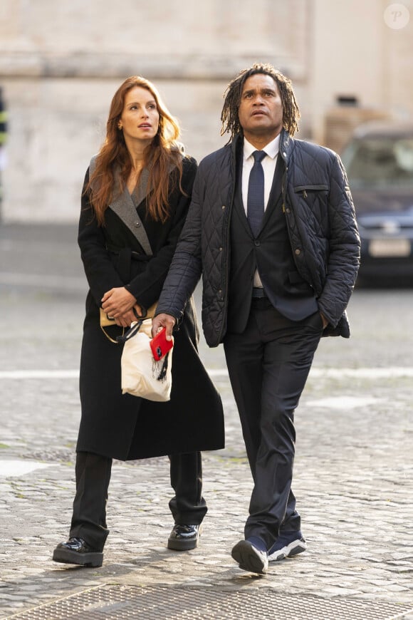 Le champion du monde 98 est marié à Jackie Chamoun depuis 2017
 
Exclusif - Christian Karembeu et sa femme Jackie Chamoun - Les membres du Variétés Club de France rencontrent le pape François au Vatican le 22 mars 2023. © Pierre Perusseau / Bestimage