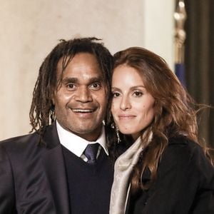 Christian Karembeu en couple avec la belle Jackie
 
L'ancien footballeur français Christian Karembeu et sa femme Jacky Chamoun - Dîner au Palais de l'Elysée en l'honneur des 50 ans du Variétés Club de France, à Paris. © Stéphane Lemouton / Bestimage