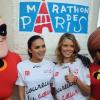 Sylvie Tellier et Valérie Bègue au Marathon de Paris, pour Mécénat Chirurgie Cardiaque. 11/04/2010