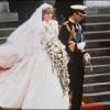 Lady Di lors de son mariage avec le prince Charles