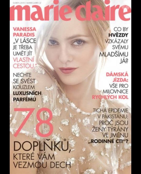 Vanessa Paradis en couverture du Marie-Claire Tchèque