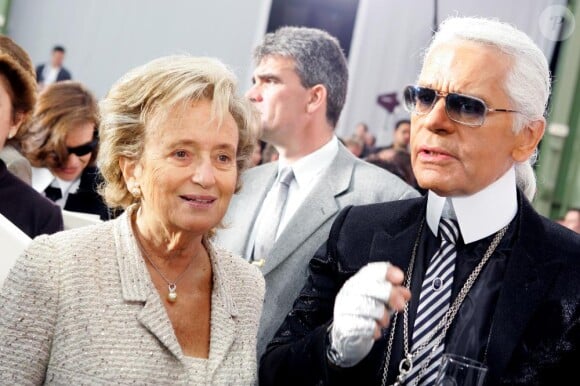 Karl Lagerfeld et Bernadette Chirac en octobre 2005