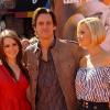 Jim Carrey entouré de sa fille, Jane, et de son ex-compagne, Jenny McCarthy, Los Angeles, le 8 mars 2008 !