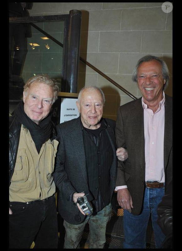 Gered Mankowitz et Maurice Renoma lors de la soirée à la boutique Renoma à Paris pour la présentation des photographies de 10 photographes qui racontent les Rolling Stones de 1964 à 2006