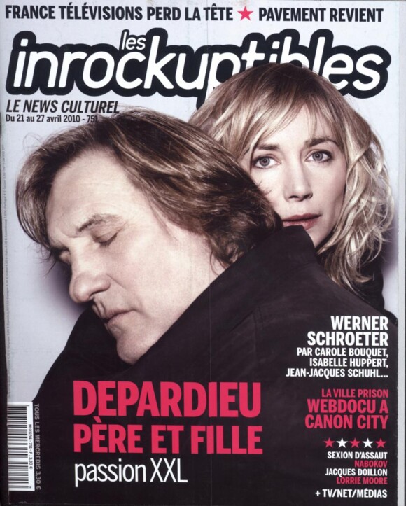 Gérard et Julie Depardieu en couverture des Inrockuptibles