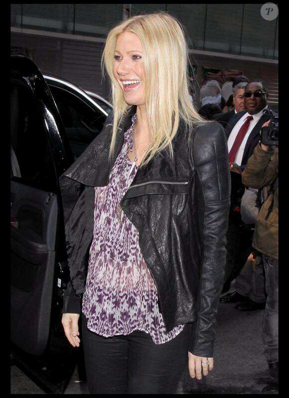 Gwyneth Paltrow arrive à l'émission Good Morning America à New York le 29 avril 2010