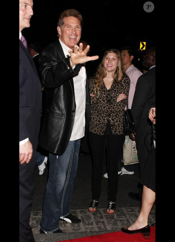 David Hasselhoff et sa fille Taylor Anne font une promenade à New York le 4 mai 2010