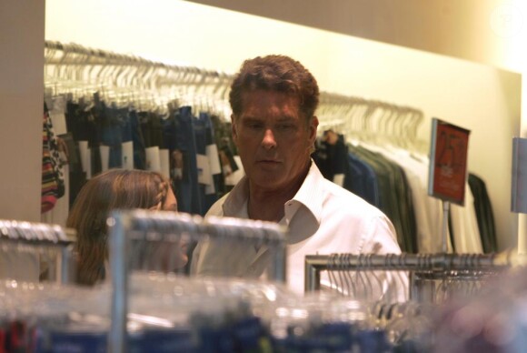 David Hasselhoff et sa fille Taylor Ann font un peu de shopping chez Calvin Klein dans le quartier de Soho à New York le 4 mai 2010