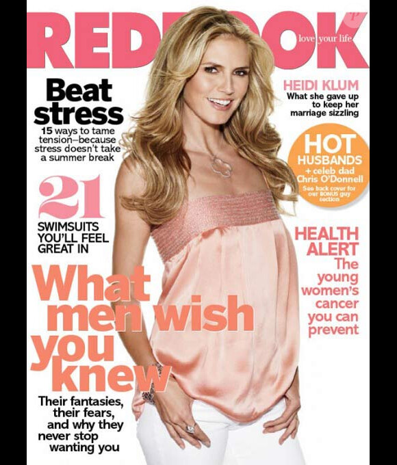 Heidi Klum en couverture du mensuel américain RedBook, juin 2010