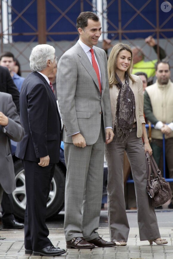 Letizia et Felipe d'Espagne à Ciudad Real en Espagne, le 11 mai 2010