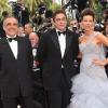 Alberto Barbera, Benicio Del Toro et Kate Beckinsale lors de l'inauguration du 63e festival de Cannes le 12 mai 2010
