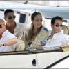 Jennifer Lopez et Marc Anthony sur leur bateau en 2009