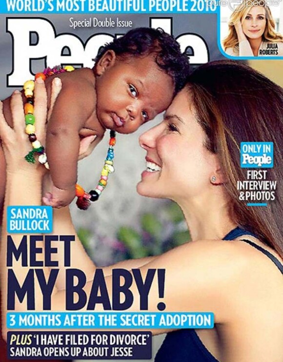Sandra Bullock en couverture de People, dévoile l'adoption de son fils Louis, le 27 avril 2010 !