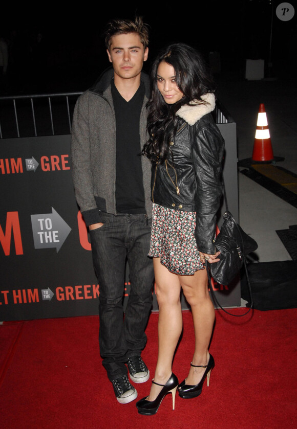 Zac Efron et Vanessa Hudgens lors de l'avant-première de Get him to the Greek à Los Angeles 25 mai 2010