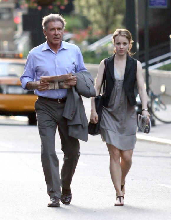 Harrison Ford et Rachel McAdams sur le tournage de Morning Glory.