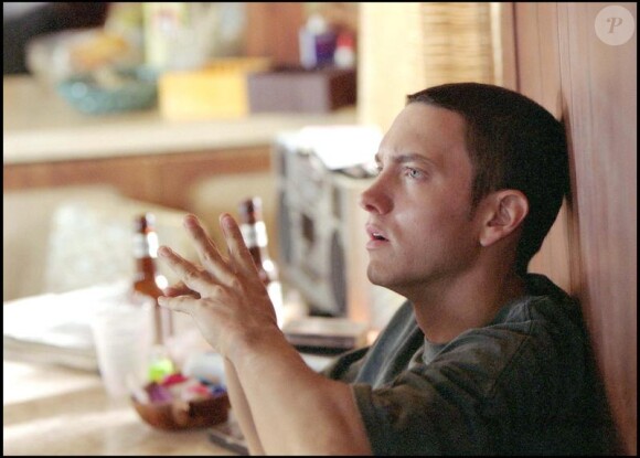 Eminem sur le tournage de 8 Mile en 2002
