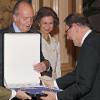 Juan Carlos et Javier Solana au Palais Zarzuela à Madrid. Le 15 juin 2010