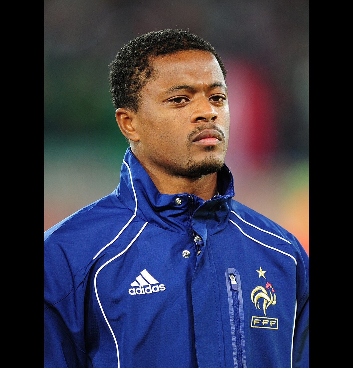 Photo : Patrice Evra, capitaine de l'équipe de France de football pour la Coupe du monde 2010
