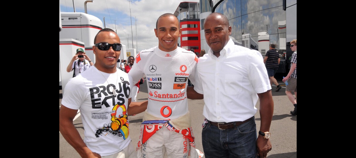 Photo : Lewis Hamilton, son père Anthony et son demi-frère au Grand ...