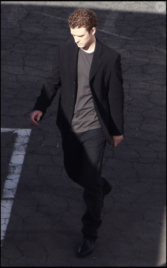 Justin Timberlake sur le tournage de The Social Network, de David Fincher.