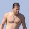 Channing Tatum et sa feme Jenna Dewan profitent du soleil à Ischia en Italie le 13 juillet 2010