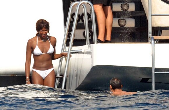 Naomi Campbell et son boyfriend Vladislav Doronin à Saint Tropez