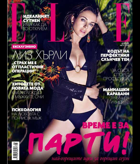 Elizabeth Hurley en couverture du ELLE Bulgarie