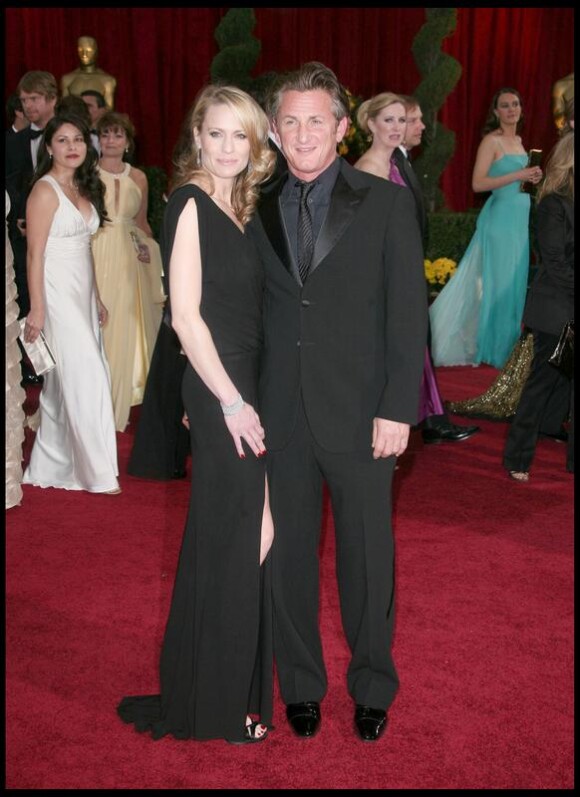 Robin Wright et Sean Penn en février 2009