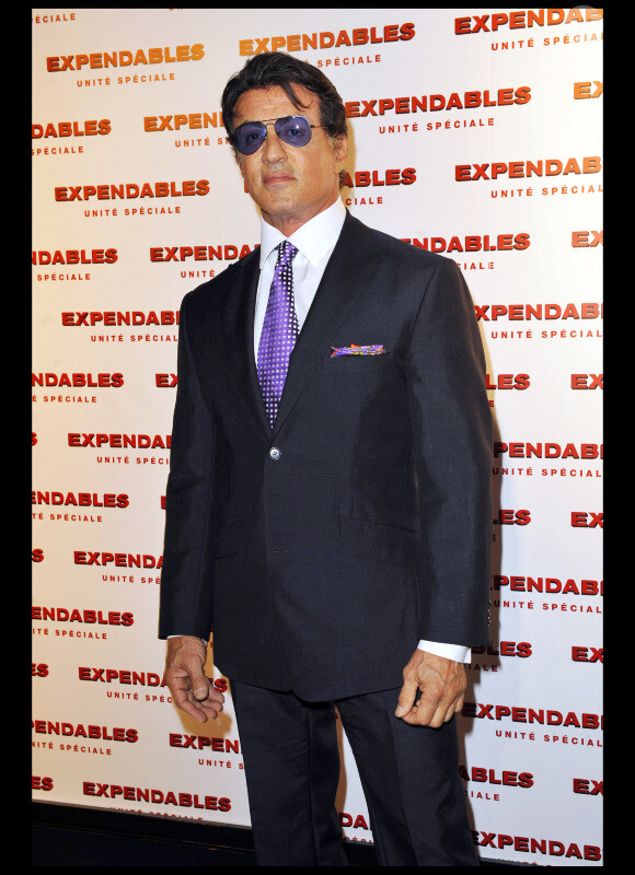 Sylvester Stallone lors de l'avant-première du film The Expendables le 5 août 2010 à Paris au Grand Rex