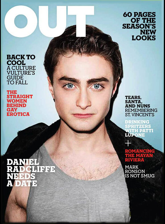 Daniel Radcliffe en couverture du magazine Out