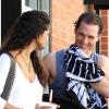 Matthew McConaughey et Camila Alves sortant de leur cours de gym à Los Angeles, le 13 août 2010