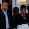 Barack Obama et Michelle Obama à la sortie du The Sweet Life Café à Martha's Vineyard le 23/08/10