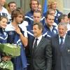 Camille Lacourt, Yannick Agnel et toute la valeureuse délégation tricolore de l'Euro de natation 2010 à Budapest étaient reçus jeudi 26 août à l'Elysée par le président Nicolas Sarkozy.