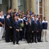 Camille Lacourt, Yannick Agnel et toute la valeureuse délégation tricolore de l'Euro de natation 2010 à Budapest étaient reçus jeudi 26 août à l'Elysée par le président Nicolas Sarkozy.