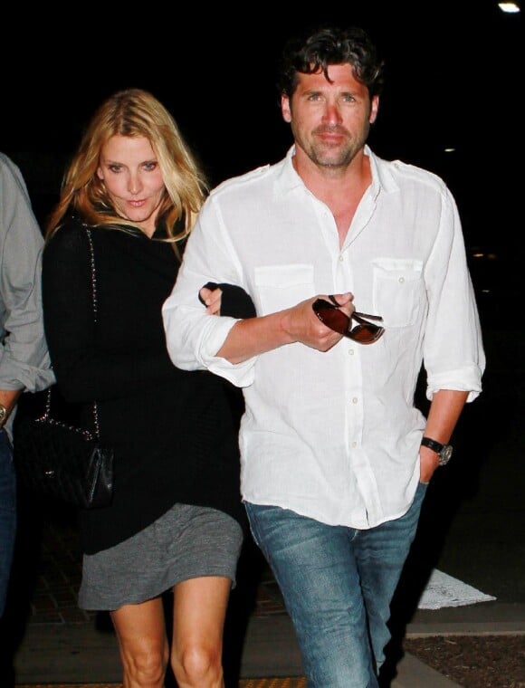 Patrick Dempsey emmène son épouse Jillian dîner à Los Angeles le 4 septembre 2010 