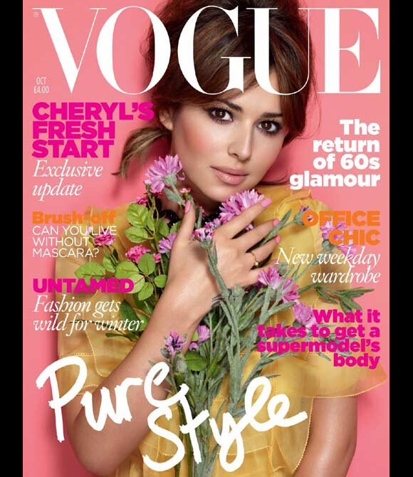 Cheryl Cole en couverture du Vogue UK du mois d'octobre 2010