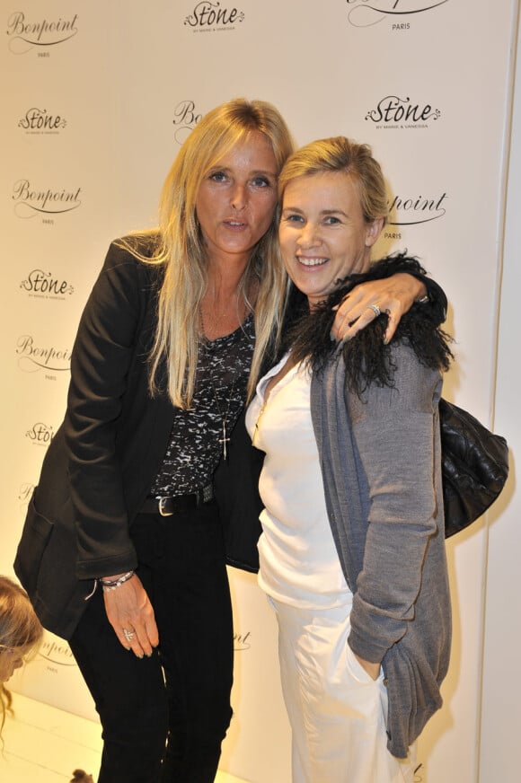Marie Poniatowski et Hélène Darroze lors du lancement de la collection Stone pour Bonpoint, le 7 septembre 2010, avenue Montaigne.