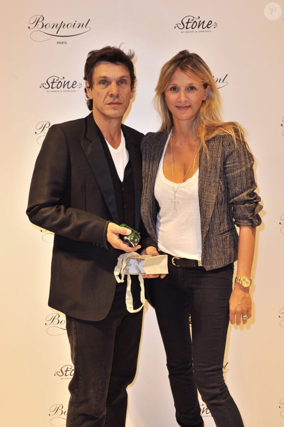 Sarah et Marc Lavoine lors du lancement de la collection Stone pour Bonpoint, le 7 septembre 2010, avenue Montaigne.