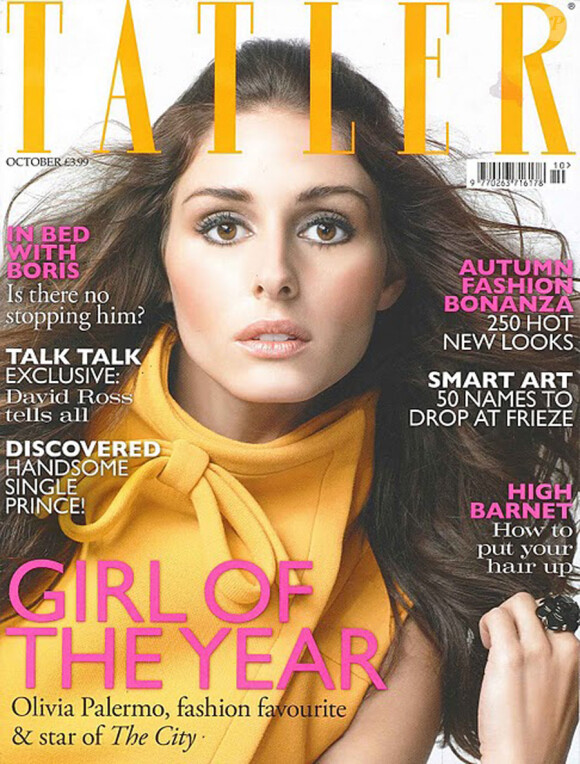 Olivia Palermo en couverture de Tatler, octobre 2010