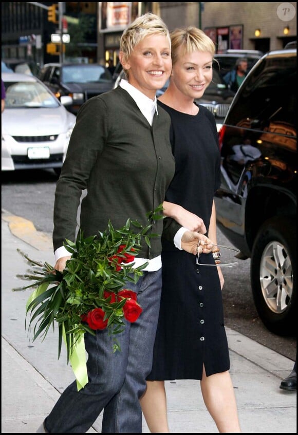 Ellen DeGeneres et Portia De Rossi, New York, 7 septembre 2010