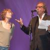 Jane Birkin et Tony Gatlif lors du concert Rock sans papiers le samedi 18 septembre en soutien aux travailleurs et familles sans papiers.