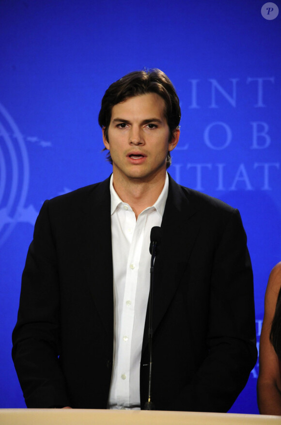 Ashton Kutcher lors du meeting annuel du Clinton Global Intiative à New York le 23 septembre 2010
