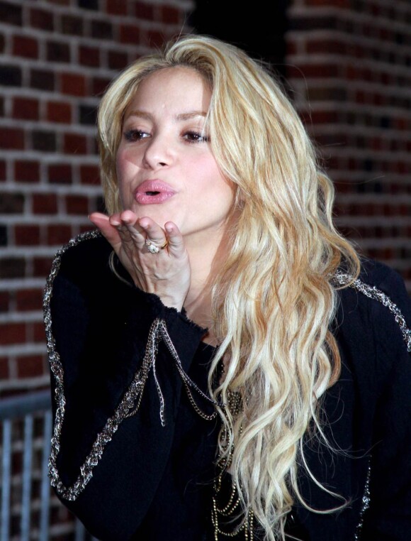 Shakira à l'émission The Late Show with David Letterman à New York, le 23 septembre 2010