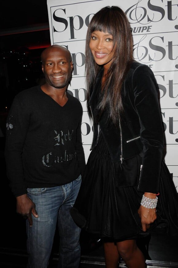 Naomi Campbell et Souleymane M'Baye lors de la soirée Sport & Style au VIP Room le 28/09/10