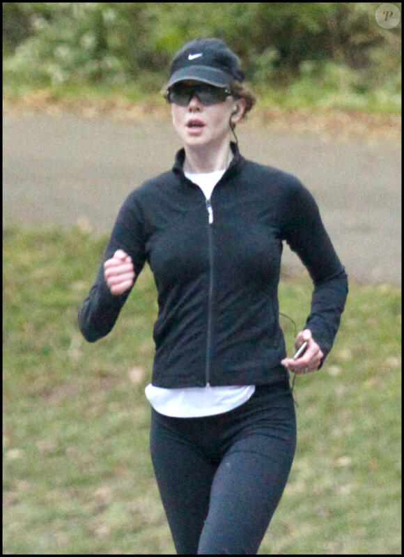 Nicole Kidman faisant jogging à Nashville, le 4 octobre 2010